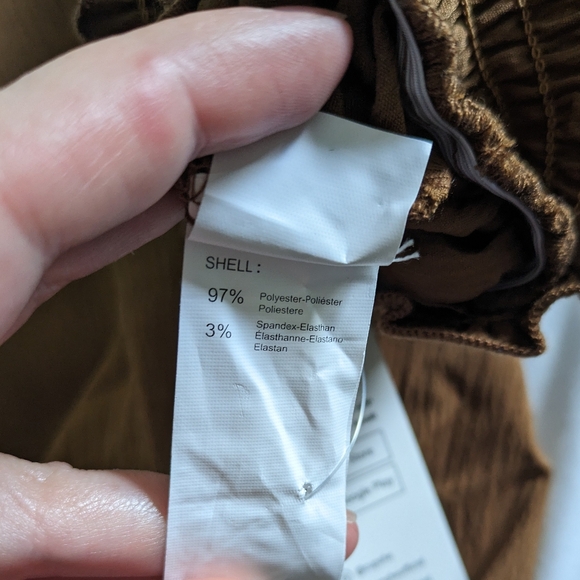 Cupshe Brown Smock Tapered Drawstring Pants Size Small - Picture 10 of 11